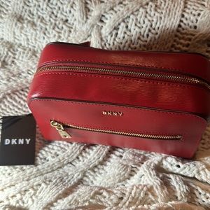 DKNY Leather Cosmetic Bag